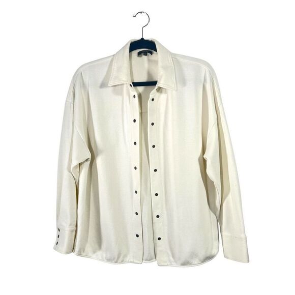 Massimo Dutti Button-Down Shirt Small Off-White Cotton-blend Men’s - Picture 3 of 14